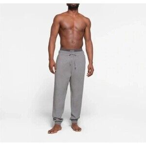 Skims Fleece Lounge Men's Tapered Jogger in Dark Heather Grey